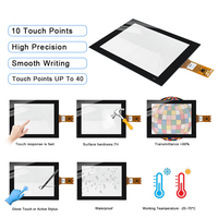 Écran tactile capacitif projeté de 12,1 pouces, verre G+G, 10 points tactiles, USB IIC, OEM personnalisé pour équipement industriel IPC HMI