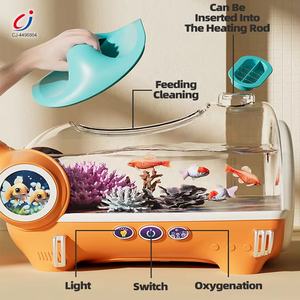 Chengjiプラスチック水族館魚のおもちゃ電子水槽デスクトップ繁殖led軽い音楽水族館赤ちゃんのおもちゃ - Product Image 5