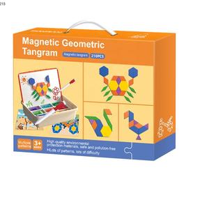 Tangram magnetico 210 pz gioco da tavolo logica Puzzle geometrico giocattolo educativo Tangram Puzzle - Product Image 5