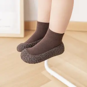 Custom Indoor Opvouwbare Anti-Slip Kind Baby Sok Schoenen Peuter Baby Schoenen