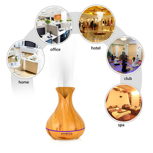 Chất lượng cao 400ml woodgrain hương liệu tinh dầu khuếch tán Atomizer tạo độ ẩm - Product Image 6