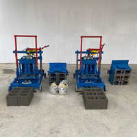 Machine mobile compacte DF2-45 pour la fabrication de pavés, moteur 1,1 kW, moule personnalisable pour sable et cendres volantes, idéale pour la construction flexible sur site