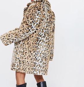 Tangada-veste longue en laine imprimé léopard pour <span class=keywords><strong>femme</strong></span>, <span class=keywords><strong>manteau</strong></span>, vêtement chaud, hiver - Product Image 6