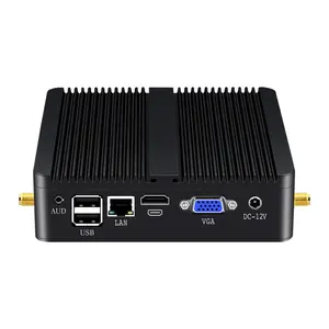 无风扇迷你电脑输入电话i3 5005U/4005U局域网8USB双核Linux VGA高清显示器WIFI 8g内存台式小型电脑