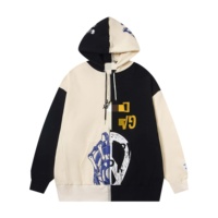Hoodie Vintage Galleries Unisex Katun Tebal Oversized Pullover Cetak Percikan Cat Distressed Streetwear Sweatshirt