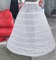 Jupons super volumineux à 8 cerceaux pour femmes, jupons mi-longs, jupons longs jusqu'au sol pour robe de mariée, robe de bal, robe de Quinceañera