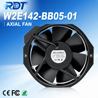 Ventilateur axial AC W2E142-BB05-01, ventilation industrielle, solution compacte de circulation d'air, application HVAC, refroidissement industriel