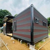 Maison préfabriquée en conteneur à deux chambres individuelles personnalisée avec chambre/salon/entrée, mobile, facile à assembler, design moderne en kit