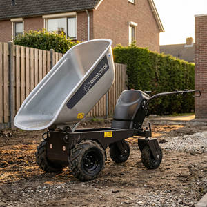 Электрический мини-самосвал Rhinoceros KS450E, грузоподъемность 450 кг |   Сертифицированный CE/EPA аккумуляторный колесный/гусеничный транспортер для строительства и ландшафтных работ - Product Image 1