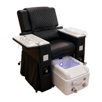 Fauteuil de massage des pieds en cuir véritable, design moderne et minimaliste, avec prise électrique, multifonctionnel, pour salon de manucure et de cils