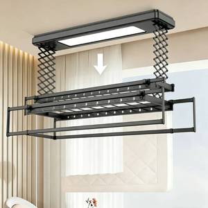 Factory direct sales intelligent remote control LED lighting, expandable and durable electric drying rack - Product Image 6
