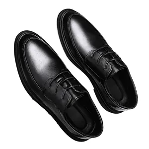 Zapatos de vestir de Material de cuero para hombre, calzado masculino resistente al desgaste, Oxford, con Logo personalizado, venta al por mayor de fábrica