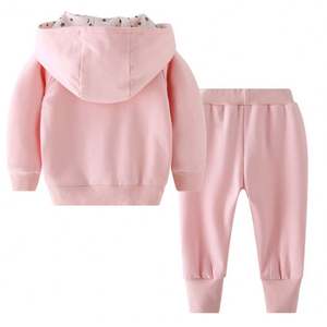 Conjuntos de Ropa con Capucha para Niñas Pequeñas, Color Rosa, Hermosos y Elegantes, al por Mayor - Product Image 2