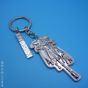 <b>Anime</b> Metal <b>Keychain</b> Custom 3D Figurine Bright Nickel Pendant Gift For Fans - Product Image 2