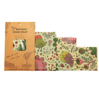 LOGO personnalisé enveloppes de cire d'abeille tissu de conservation emballage alimentaire en cire d'abeille FDA LFGB sac à pain réutilisable en cire d'abeille tissu de cire