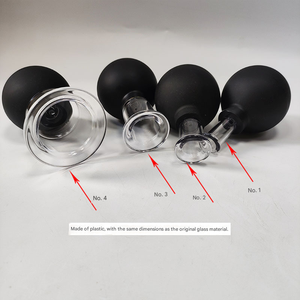 Ensemble de ventouses pour le visage et le corps, 4 ventouses en verre à aspiration sous vide, soulagement de la <span class=keywords><strong>cellulite</strong></span>, massage, spa, utilisation à domicile - Product Image 3