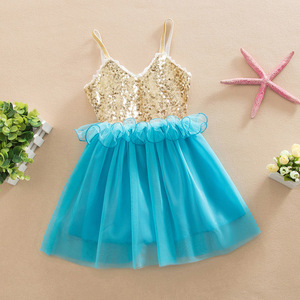 Nouvelle tendance Robe à paillettes dorées fantaisie pour enfants Vente en gros - Product Image 2