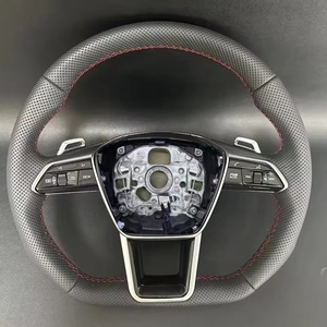 Volante de Fibra de Carbono Forjado con LED para <span class=keywords><strong>Interior</strong></span> de Automóvil, para <span class=keywords><strong>Audi</strong></span> RS RS3 RS7 R8 RS8 A3 A4 A5 A7 <span class=keywords><strong>B7</strong></span> Q7 Q8 Sq8 S6 S7 - Product Image 1