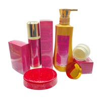 Ensemble de Soins de la Peau Perfection Multiple Éclaircissant et Hydratant pour le Teint, estompe les Taches Noires, Logo Privé, pour Peau Africaine