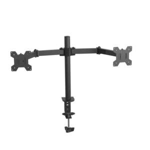 <span class=keywords><strong>Support</strong></span> de moniteur <span class=keywords><strong>double</strong></span> en acier <span class=keywords><strong>VESA</strong></span> 100x100mm 10 ''-27'' <span class=keywords><strong>Support</strong></span> d'écran de bureau avec bras de moniteur 10 ''-27'' <span class=keywords><strong>Support</strong></span> de table Deux moniteurs - Product Image 1