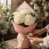 Cône en papier d'emballage pré-plié pour fleur unique, feuille d'emballage bicolore pour bouquet, idéal pour la décoration de cadeaux de fleuristes, vente en gros