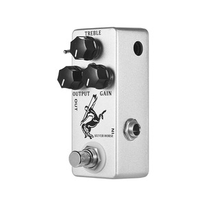 Moskyaudio Mini Pedal de efecto de guitarra eléctrica de un solo bloque portátil Silver Horse Overdrive-Accesorio de instrumentos de cuerda - Product Image 4