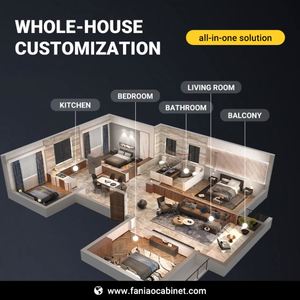 Custom High Glossy <b>Kitchen</b> Cabinets Stainless Steel <b>Waterproof</b> Laminate Countertop Acrylic Door <b>Panel</b> Cabinet Factory - Product Image 5