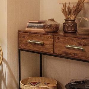 Goo-ki 2 paket Modern çinko alaşım dayanıklı dolap çekme donanım 5 ''(128mm) delik merkezi mobilya oturma odası için kolları ve kolları - Product Image 6