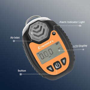 גלאי גז H2S נייד בעל דיוק גבוה של Eranntex, 0-100ppm, עם אזעקה קולית, מנתח גז רב תכליתי, גלאי גז יחיד - Product Image 3