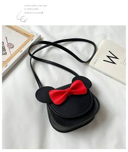 2025 yeni tasarım moda omuzdan askili çanta PU deri sevimli yay Mickey çantası karikatür pembe Minnie Crossbody çanta çanta çocuklar için - Product Image 2