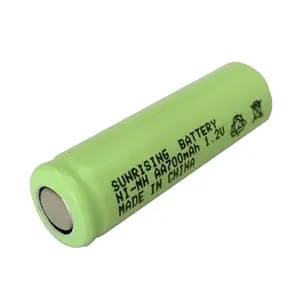 Bateria nimh / nicd aa 700mah recarregável, pilhas lisas de 1.2v