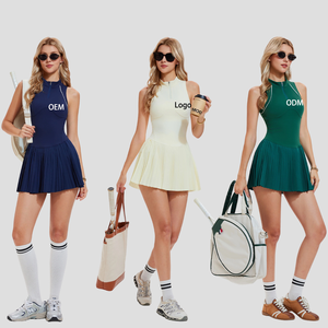 Trend Aanpassen Body Vorm Tennisjurk Gebouwd In Korte Broek Elastische Zachte En Nude Tennis Golf Sportjurken Voor Vrouwen Outdoor Groothandel - Product Image 1