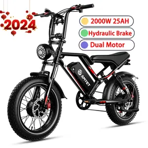 USA Stock Bike 2000W a doppia potenza a lungo raggio bici fabbrica freno idraulico bicicletta elettrica nera Friday con grande sconto bici