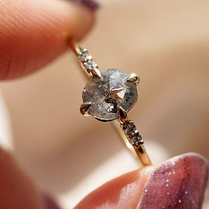 Top Selling <b>Vintage</b> 14K Rose <b>Gold</b> Pepper Diamond Wedding <b>Ring</b> High End Design Engagement <b>Ring</b> - Product Image 6