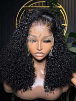 Peluca de Cabello Humano Natural Negro, Virgen Vietnamita Birmano Rizado, 13x6 SDD, 18 Pulgadas, Encaje Completo, Sin Pegamento, Doble Trama