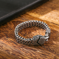 Bracelet Rétro Acier Inoxydable À Maillons Aigle Punk Style Vintage Vente Chaude Pour Hommes