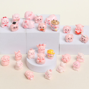 Resina tridimensionale KI Chuangshem, simpatico maialino, accessori fai da te, ornamenti per auto e scrivania - Product Image 1