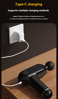 Nouveau pistolet de massage fascia portatif sans fil à vibrations pour le fitness, le sport et la relaxation musculaire USB-C