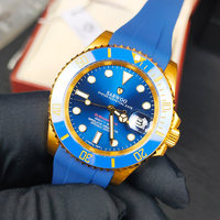 Montre de plongée de luxe avec logo personnalisé, résistante à l'eau jusqu'à 200 m, TMI NH35, montre mécanique pour homme, marque privée