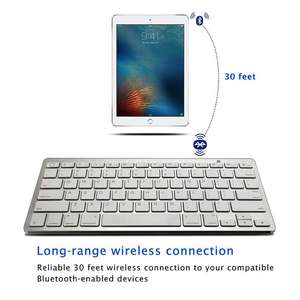 คีย์บอร์ดไร้สายบลูทูธแบบพกพาบางเฉียบ 78 ปุ่ม ยี่ห้อ Oem Russian Ce Fcc Rohs สำหรับ Lenovo iPad Mini - Product Image 4