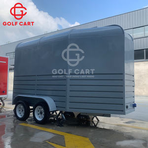 Color personalizado Camiones De Comida/BBQ Food Trucks Pizza Food Cart With Wheels Mobile Food Concession Trailers Horse Cart Trailer - Product Image 4