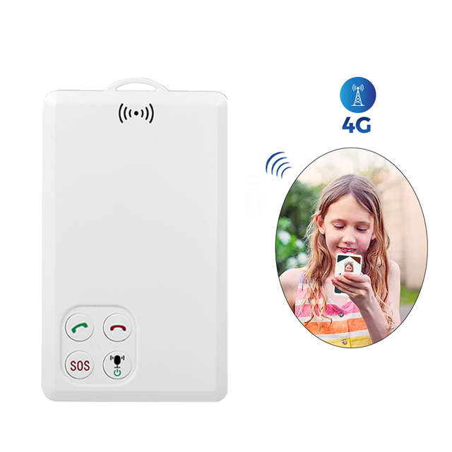 Global Kids Locator Tracker Card Two Way Calling Rastreador 4G GPS Tracker ID Card for Children