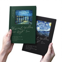 Carnet artistique rétro transfrontalier à pages lignées, couverture rigide, design ajouré, style influenceur, journal esthétique Instagram