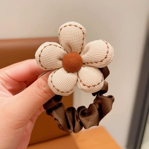 Milk Coffee Color Kids Hair Ties Cute Rabbit <b>Bow</b> Flower Elastic Hair Ropes Soft No Hurt Ponytail <b>Holders</b> Girls Hair Accessories - Product Image 3