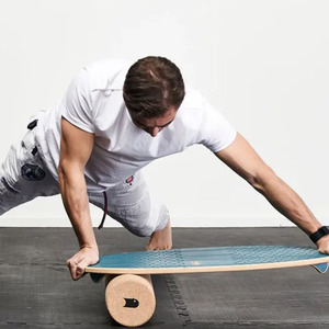 Tablero inclinado antideslizante de madera para ejercicio en casa, tablero basculante de entrenamiento de equilibrio físico con función de pierna - Product Image 5