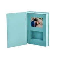 Nouveau design Petit livre biblique en forme de bijoux de mariage Emballage cadeau Boîte à bagues vidéo