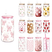 Bouteille d'eau réutilisable en verre de 500 ml en forme de canette, écologique, avec couvercle et paille, personnalisable avec logo, vente en gros
