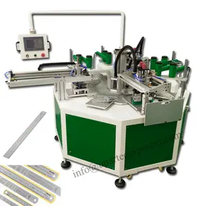 Automatic 6 Station Double Color Scale Ruler Silk Screen Printing Machine