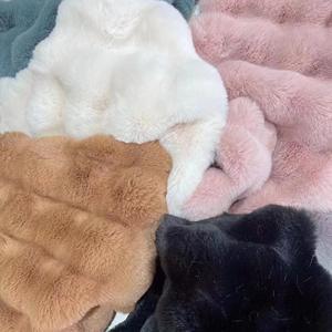 Новинка, роскошная пушистая плюшевая 3D ткань из искусственного меха кролика для одежды, одеяло - Product Image 6