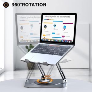 Supporti per Laptop Pieghevoli Ergonomici in Alluminio con Rotazione a 360° e Altezza Regolabile - Product Image 4